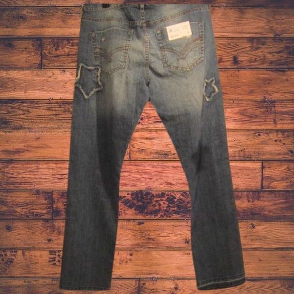 NWT $99 William Rast | Timberlake |Best Friend | Timber | Star Patch Jeans - Picture 7 of 13